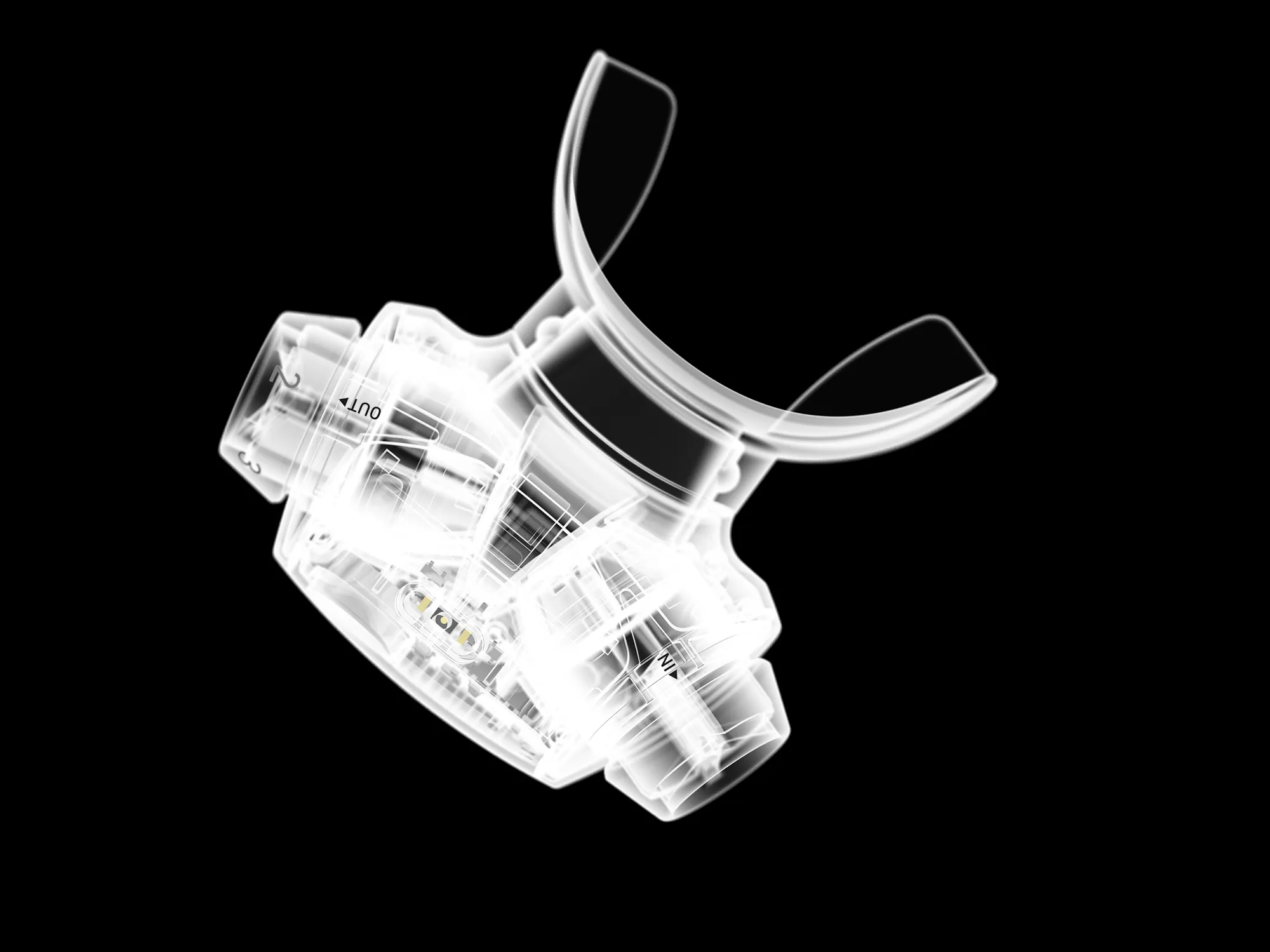 xray of the airofit smart breathing trainer
