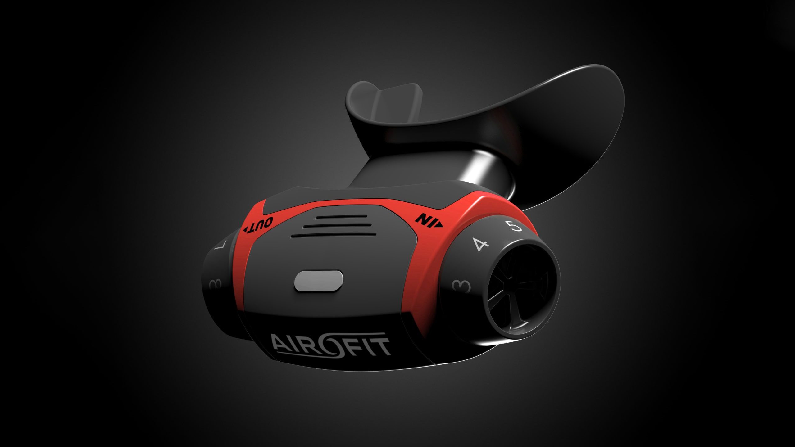 Airofit Smart breathing trainer red and black design scaled photo